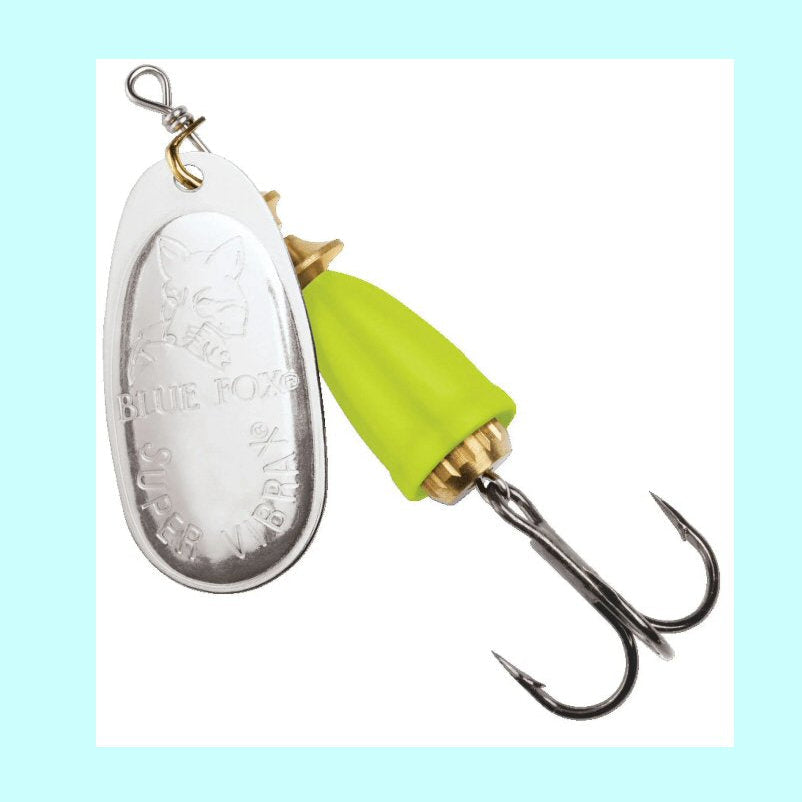 Blue Fox Vibrax #2  -Silver/Fluorescent Yellow