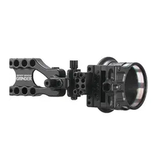 Spot Hogg Grinder 5-pin fixed pin bow sight — machined aluminum bowhunting sight for elk and mule deer, available at Glenwood Springs Outdoors