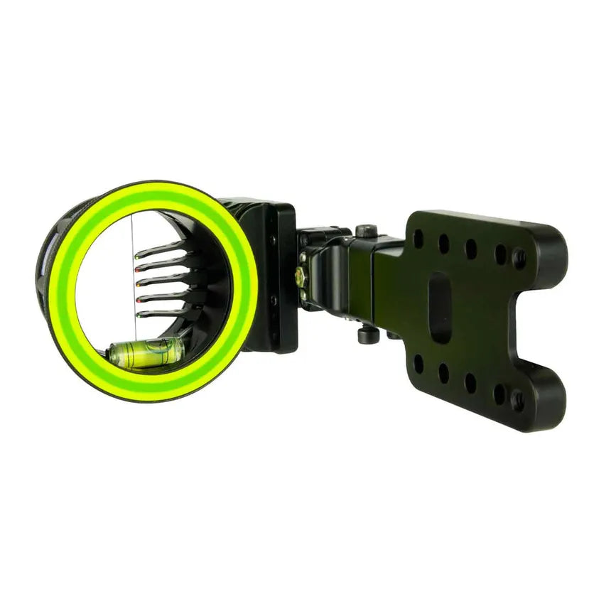 Spot Hogg Hunter bow sight with Multi-Ring Technology and machined aircraft-grade aluminum housing — precision bowhunting sight for low-light and backcountry field conditions