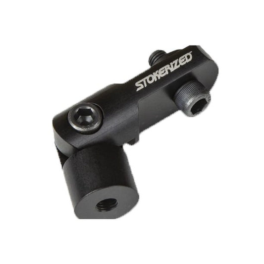 Stokerized Universal Offset Bracket for compound bows — adjustable stabilizer positioning for 3D, target, and hunting archery