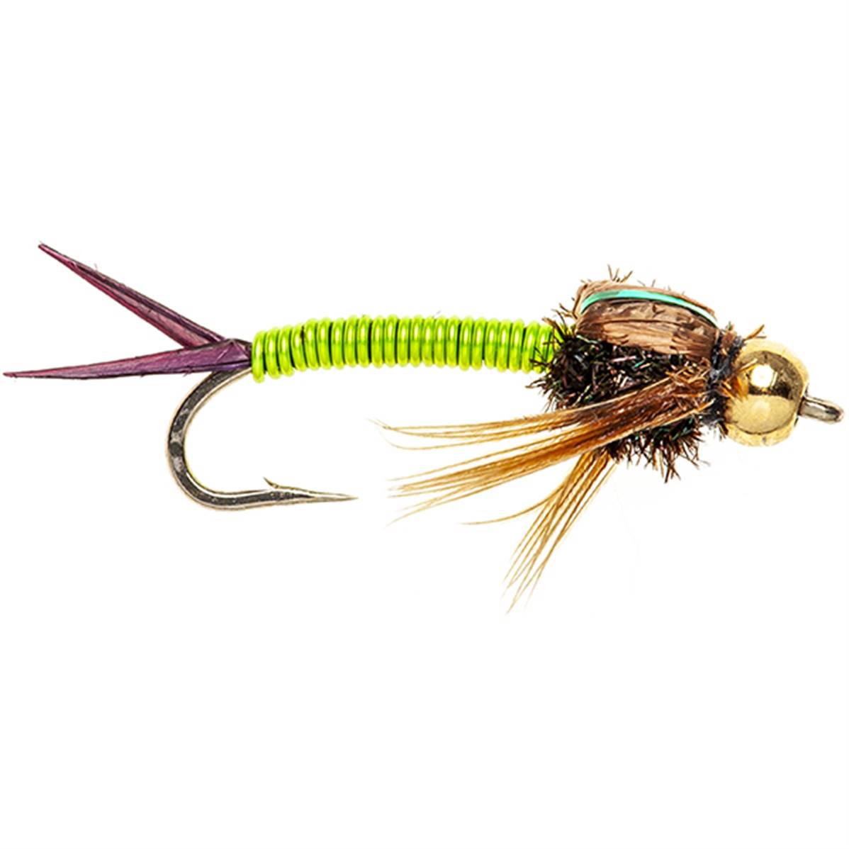 Bead head Lite Brite Prince Nymph in copper, sizes #10, #12, #16, and #20 — flashy attractor nymph for trout fishing on the Roaring Fork and Frying Pan rivers, available at Glenwood Springs Outdoors, Glenwood Springs, CO