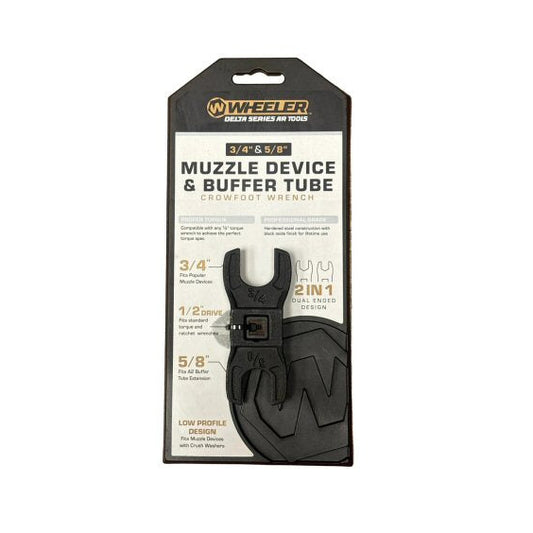 Wheeler Muzzle Device & Buffer Tube Crowfoot Wrench — precision AR-15 gunsmithing tool, available at Glenwood Springs Outdoors