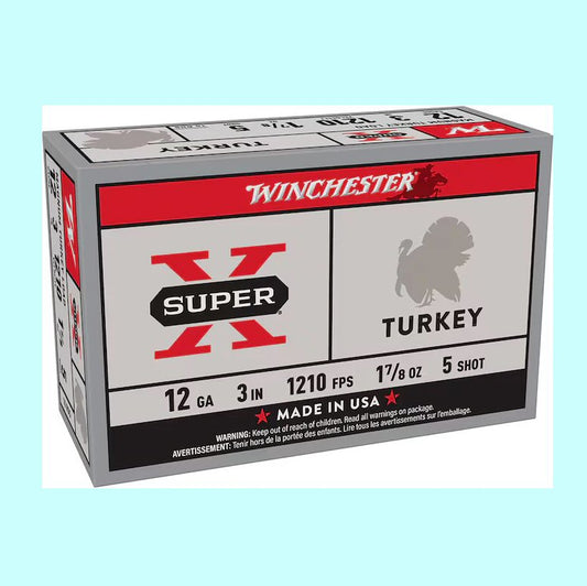 Winchester 12 Ga Super X Turkey 3” 1210fps 1-7/8oz #5 shot 10 rounds