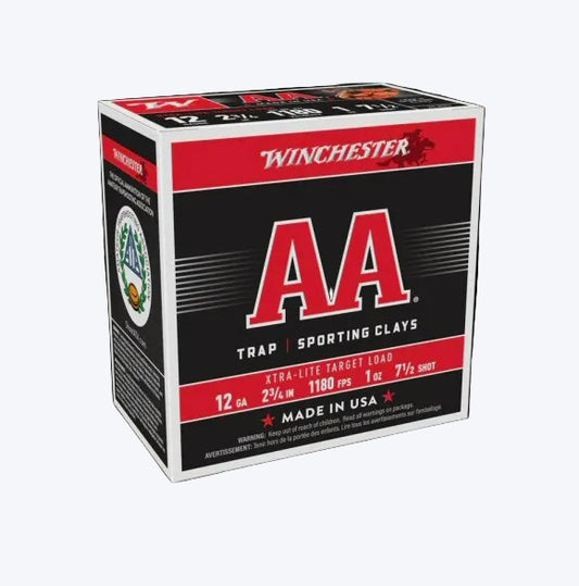 Winchester AA Trap Clays 12ga 7.5 Shot 1oz 1180fps