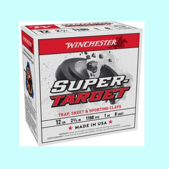Winchester 12GA Super Target 2 3/4 1180FPS 1OZ #8 - Case