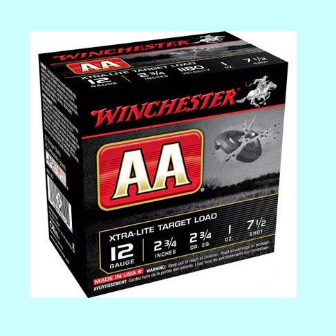 Winchester 12ga AA Extra-Lite Target Load 1180fps 2 3/4 1oz. 7.5# - Case