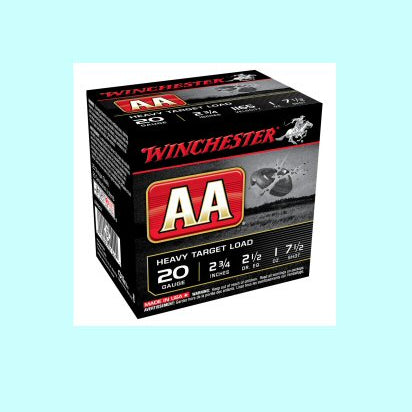 Winchester 20ga AA Heavy Target Loads 2 3/4 1oz. 7.5# 1165FPS - Case