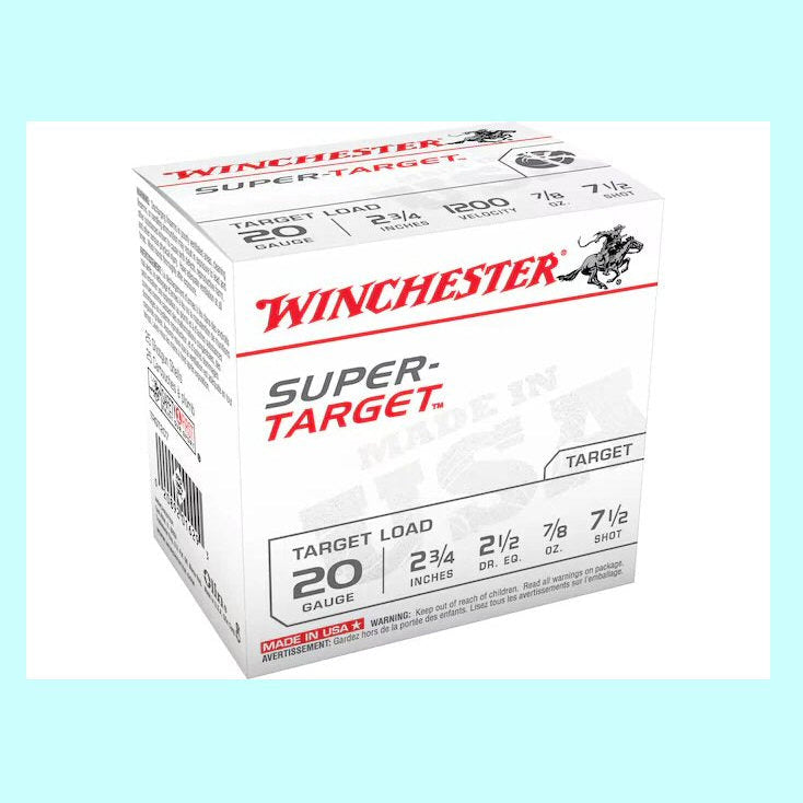 Winchester 20 Gauge Super Target 2-3/4” 1200 7/8oz 7-1/2 Shot