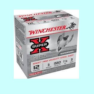 Winchester Super X Steel 12GA 3” 1550FPS 1 1/8OZ #3 CASE