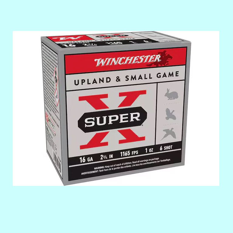 Winchester Super X 16 Gauge 2-3/4” 1295 1-1/8oz 4 shot 25 rounds