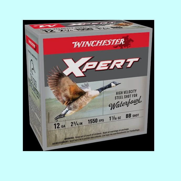 Winchester 12ga Xpert High Velocity 2 3/4 1550FPS 1 1/16oz. Steel Shot #BB - Case
