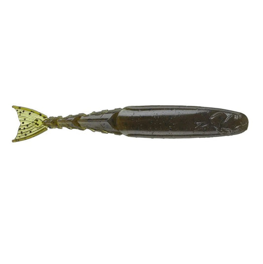 Z-Man ChatterShad 3.5" soft plastic swimbait 5-pack — ElaZtech ChatterBait trailer in Green Pumpkin