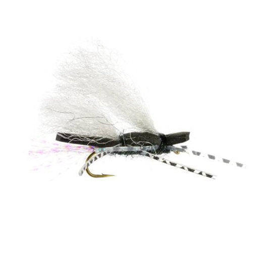 Chubby Chernobyl black foam terrestrial attractor dry fly for trout fishing in low-light and overcast conditions on Colorado rivers
