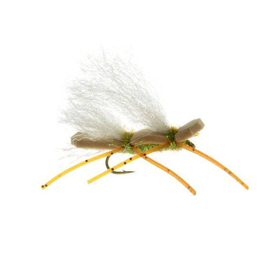 Chubby Chernobyl olive foam terrestrial attractor dry fly for trout fishing, matching salmonflies and green drakes on Colorado rivers