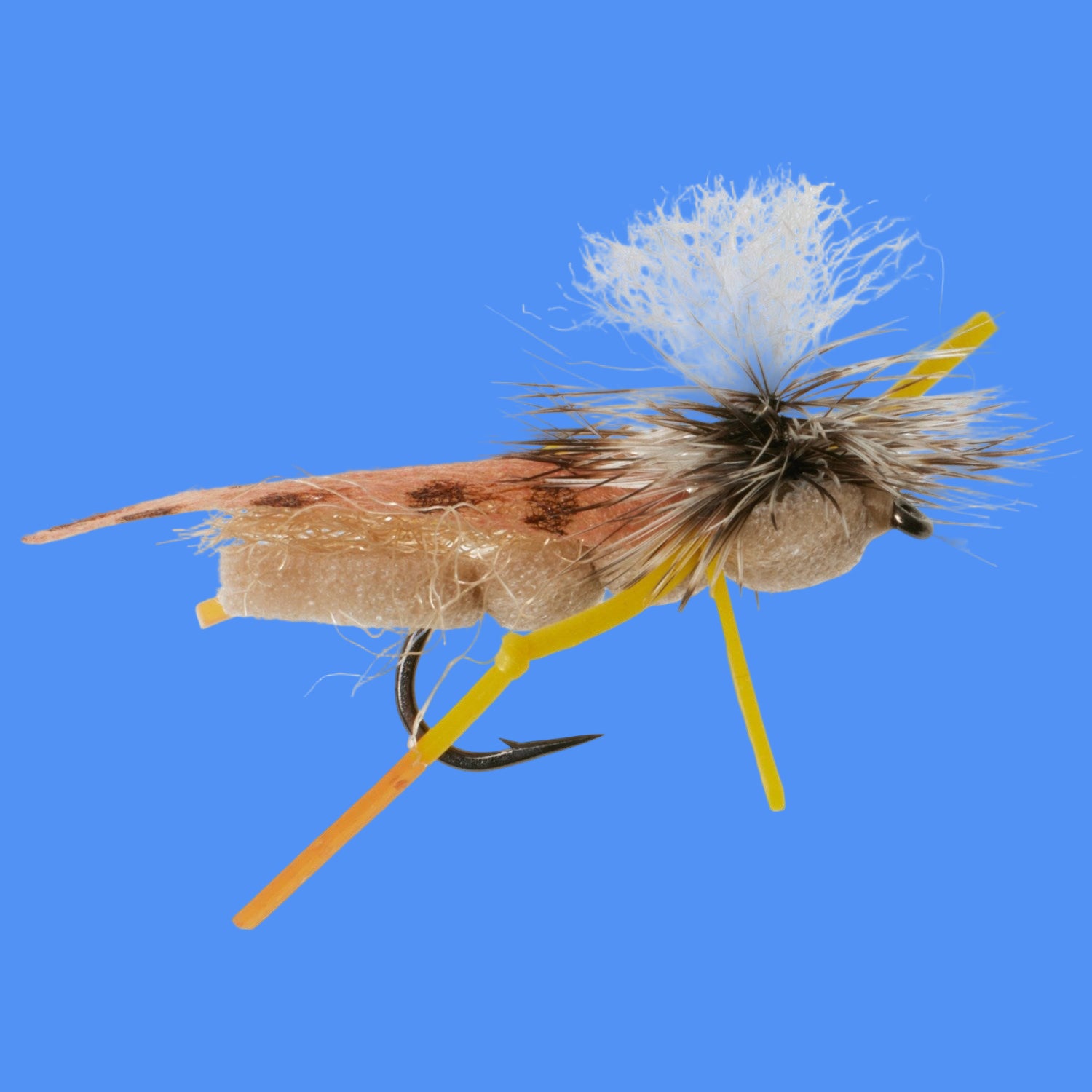 Parahopper Fly Pattern Hopper Kingfisher Foam Parahopper - Terrestrial Fly Pattern | Glenwood ...