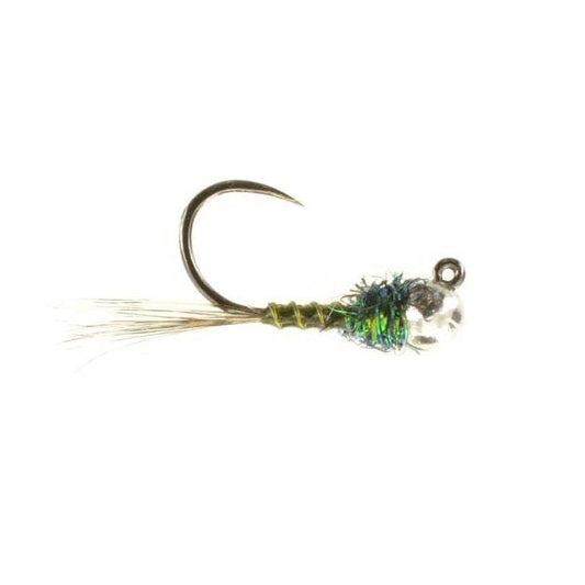 Jiggy Silver Bullet Nymph tungsten jig midge nymph sizes 14, 16, 18 and 20 for euro nymphing on the Frying Pan and Roaring Fork rivers in Colorado