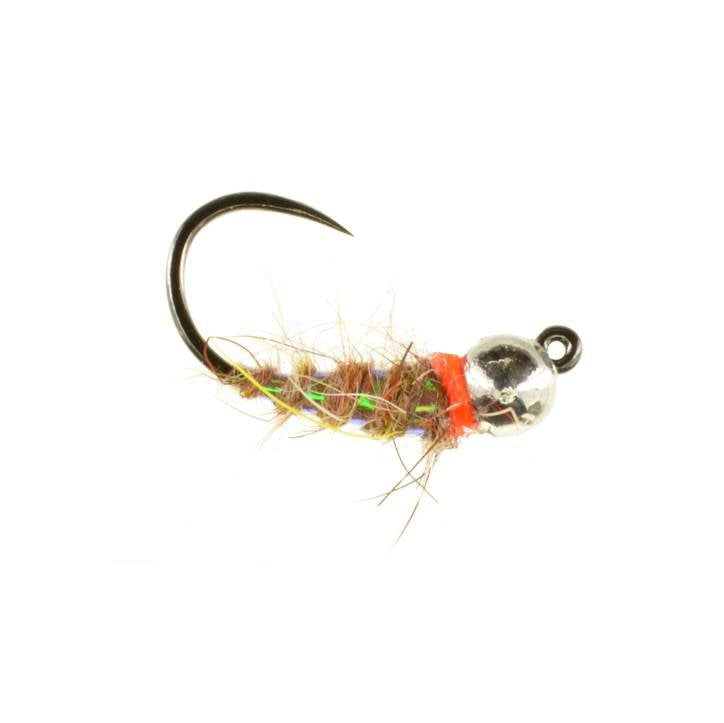 "Jiggy Sexy Walt's Worm TB tan tungsten jig aquatic worm pattern sizes 14, 16 and 18 for trout fishing on the Roaring Fork and Frying Pan rivers in Colorado"