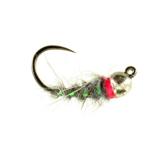 Jiggy Sexy Walt's Worm grey tungsten jig aquatic worm pattern sizes 14 and 18 for trout fishing on the Roaring Fork and Frying Pan rivers in Colorado