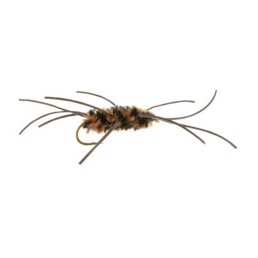 Pat's Rubberlegs coffee weighted stonefly nymph sizes 6, 8, 10, 12, 14 and 16 for trout fishing on the Roaring Fork and Frying Pan rivers in Colorado