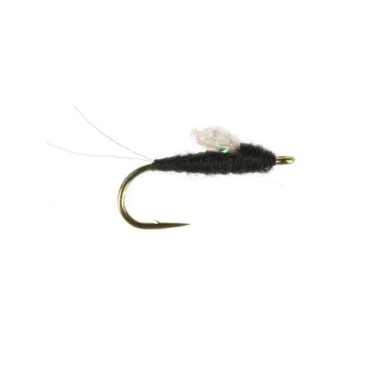 Sparkle Wing RS2 black Baetis emerger sizes 16, 18, 20 and 22 for tailwater trout fishing on the Frying Pan and Roaring Fork rivers in Colorado