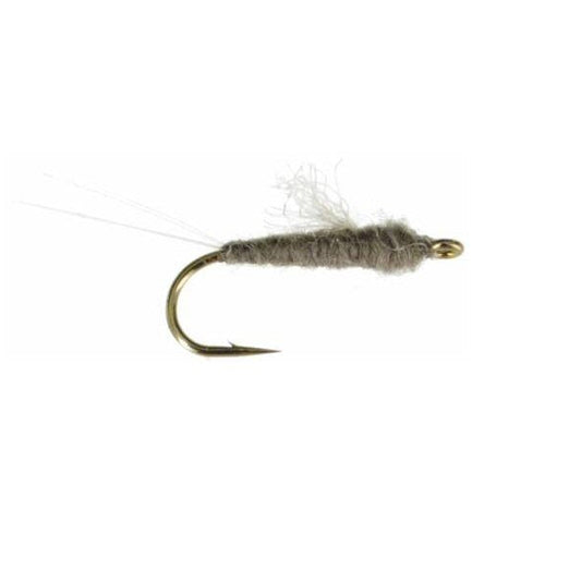 RS2 grey natural Baetis and midge emerger for tailwater trout fishing on the Frying Pan and Roaring Fork rivers in Colorado