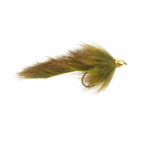 Slumpbuster Olive pine squirrel strip streamer fly for trout fishing on Colorado rivers
