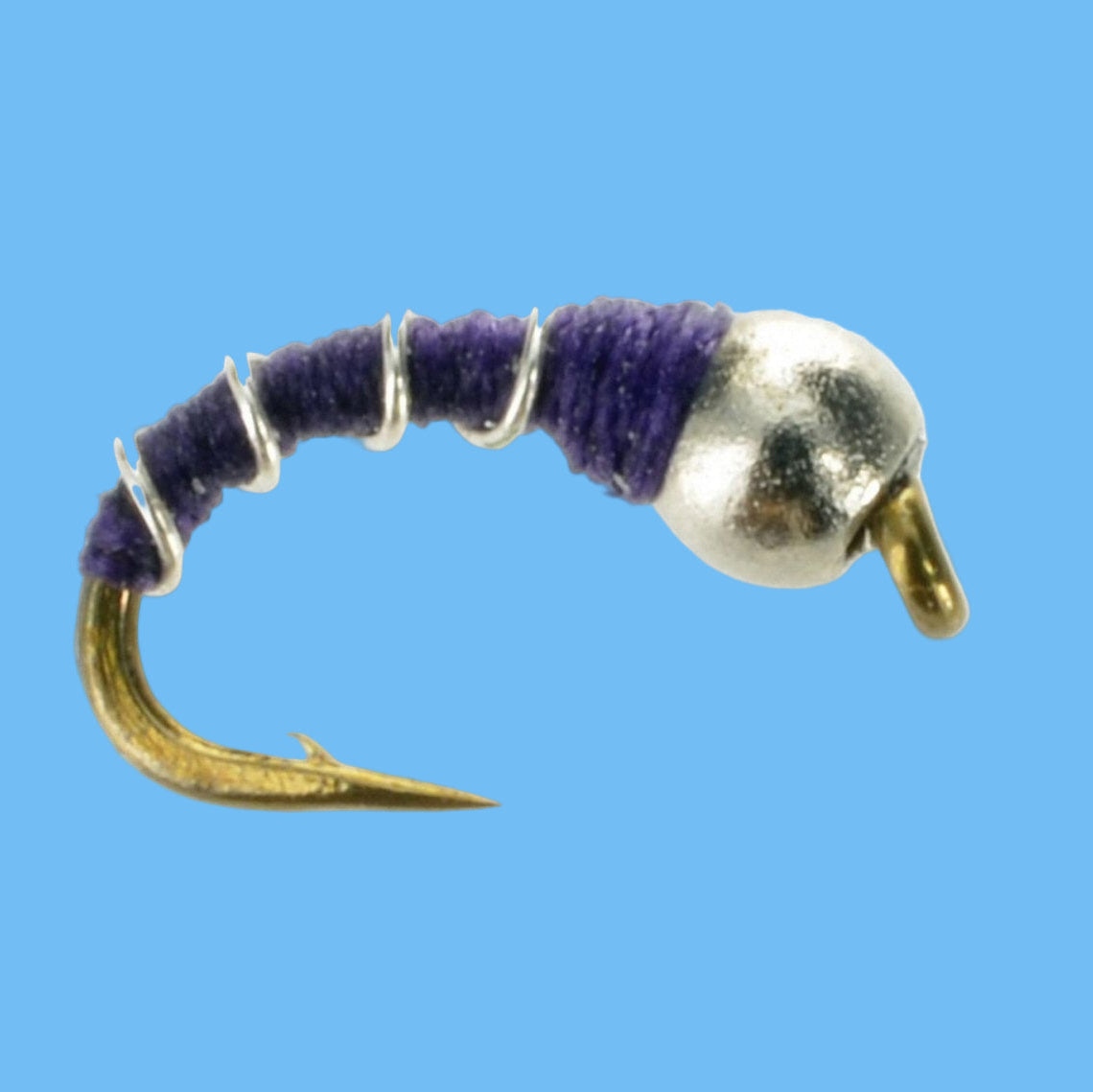 Zebra Midge - Purple/Silver